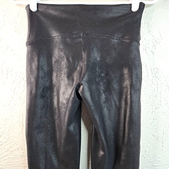 Spanx Leggings Medium Black Stretchy Skinny Athletic Workout Pull On Pants - Picture 5 of 10